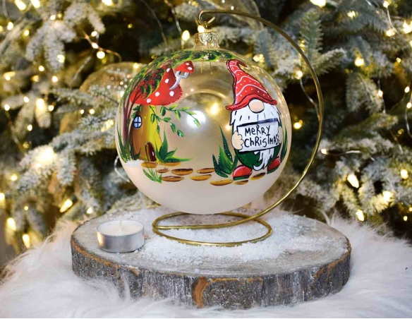 Boule Photophore De No L Lutin Verre Souffl Support D Cm