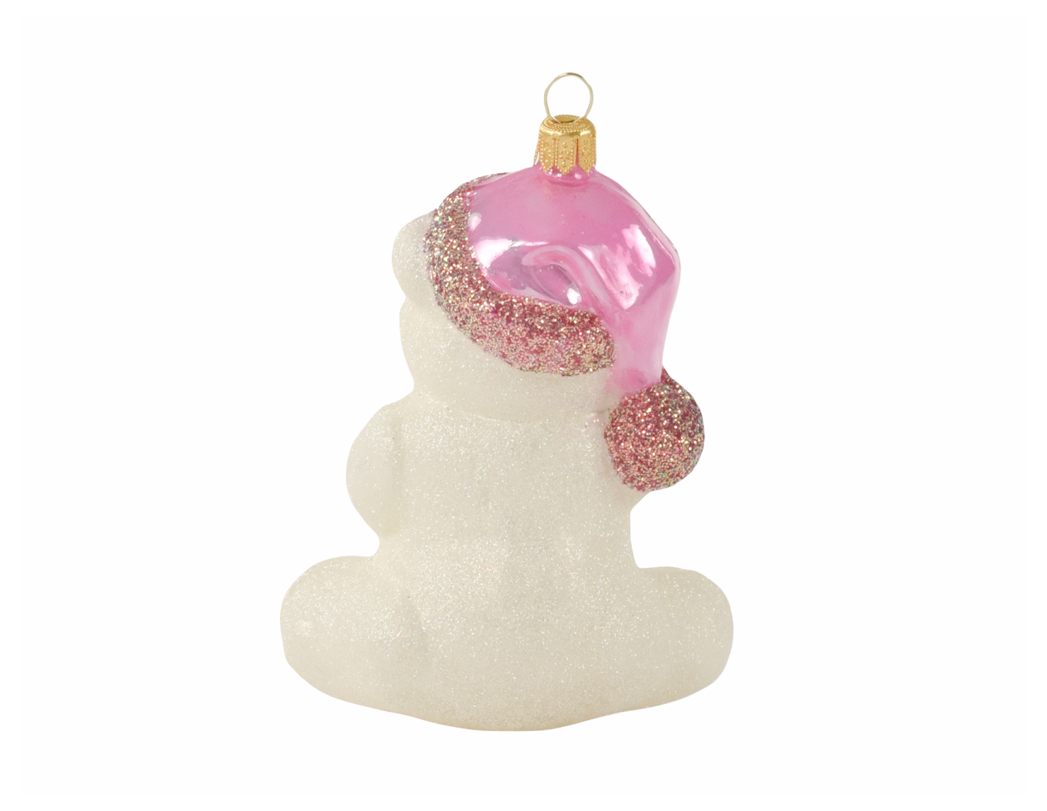 Boule de Noël mon premier Noël ourson rose petite fille H 13cl