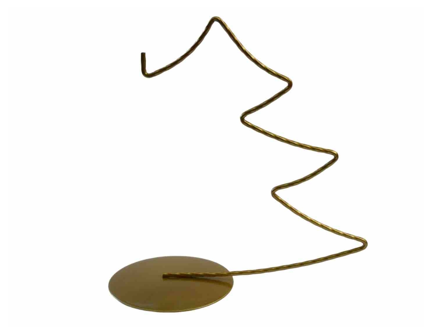 Support pour boule de Noël doré sapin H 20cm