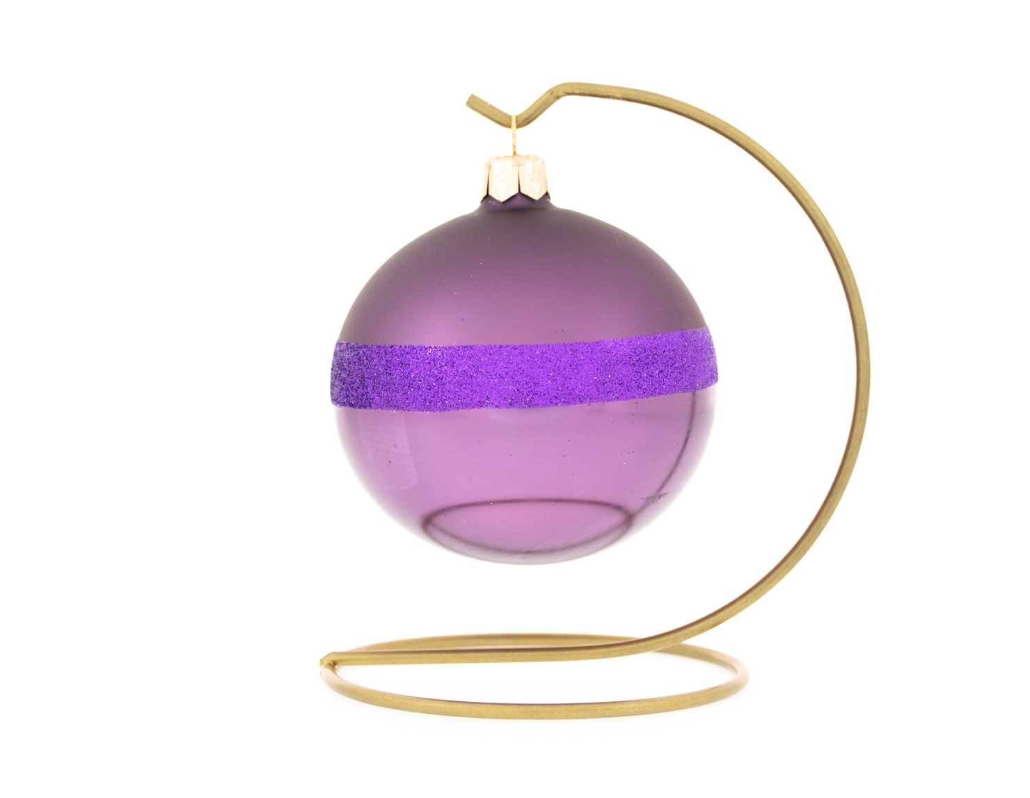 Boule de Noël mauve en verre soufflé ø 8cm