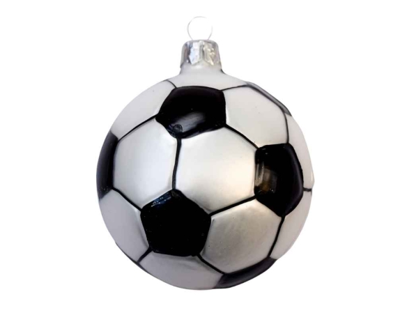 Ballon De Football à L'intérieur De Bille De Verre De Noël