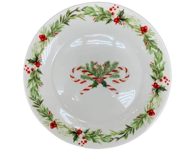 Assiette sucres d'orge porcelaine 25cm