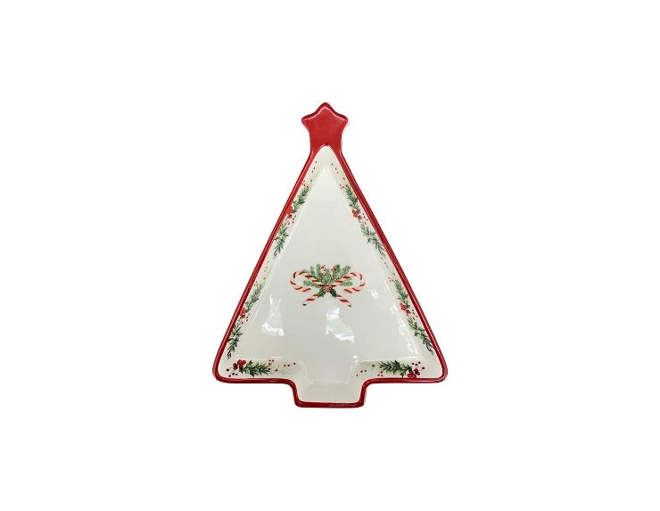 Assiette sapin céramique H26cm