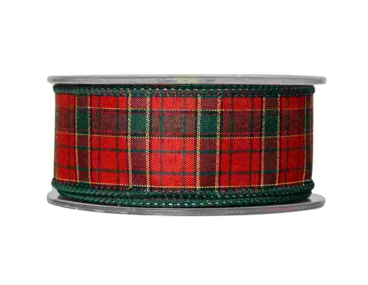 Ruban de Noël tartan vintage.

Fil de fer incorporé dans le bord pour une meilleure tenue.