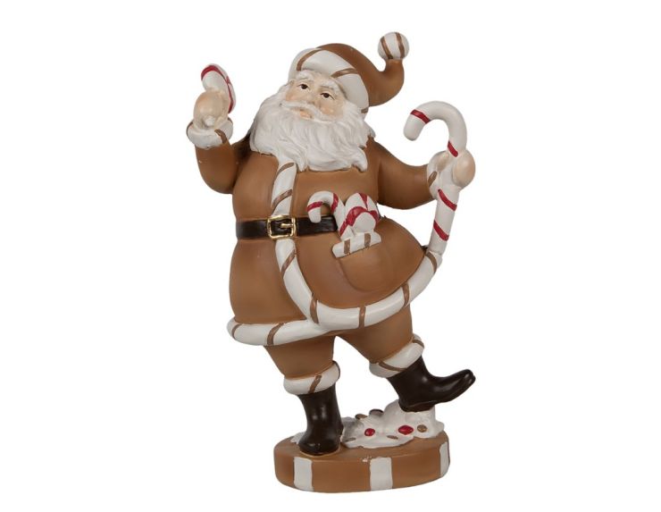 Figurine Père Noël marron H20cm